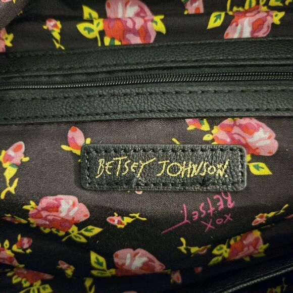 Betsy Johnson Black Weekender Duffle Corgi Print Bag w Adjustable Shoulder Strap - Picture 11 of 11